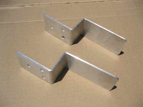 Drop Open Bar Security Door Lock Brackets Fits 2x4 Boards 2 Wide 1 Pair