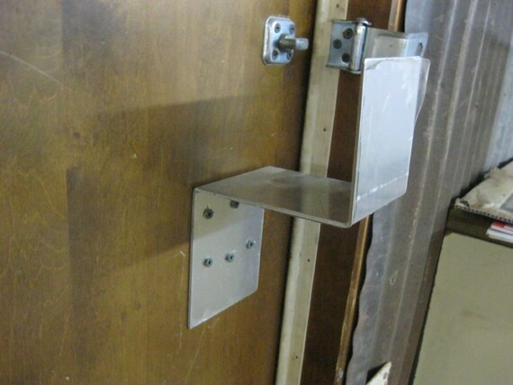 Drop Bar Security Door Lock Brackets Fits 2x4 Boards 4 Wide 1 Pair 5 Distance