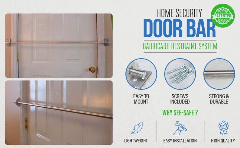SEE-SAFE Home Security Door Bar Lock Barricade 70 image 8