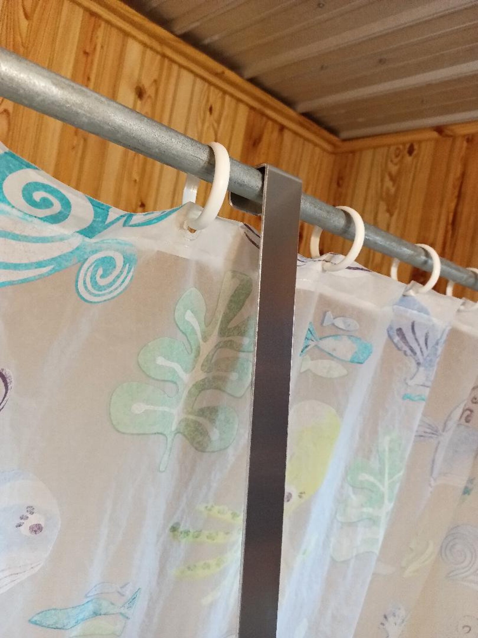 Aluminum Shower Legs Stops Eliminates Shower Curtain Cling & Blow in 48