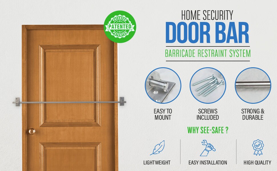 SEESAFE Home Security Door Bar Lock Barricade 60 Etsy