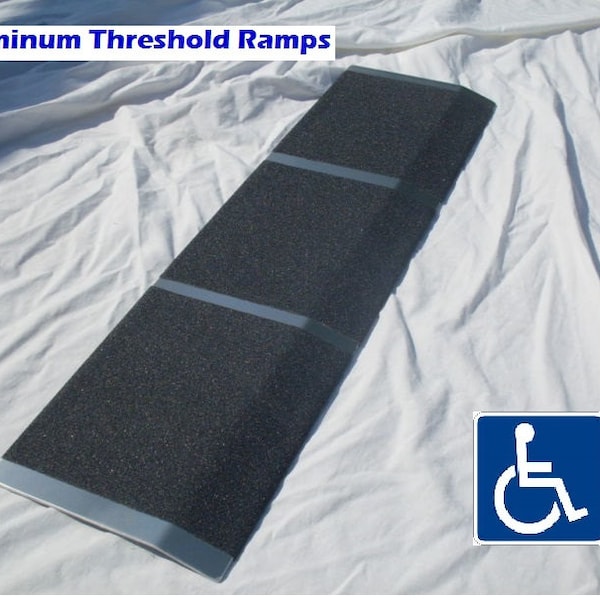 Rampa de umbral de aluminio para silla de ruedas 8 "X 30" portátil fuerte y resistente