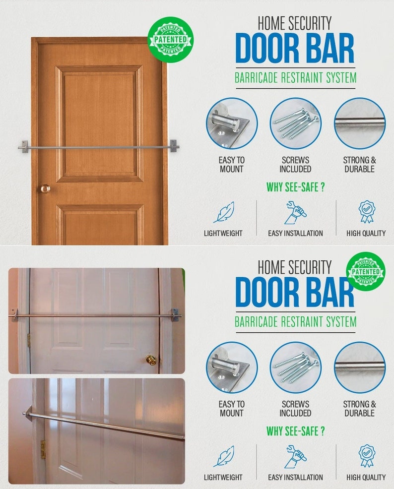 SEE-SAFE Home Security Door Bar Lock Barricade 70 image 1
