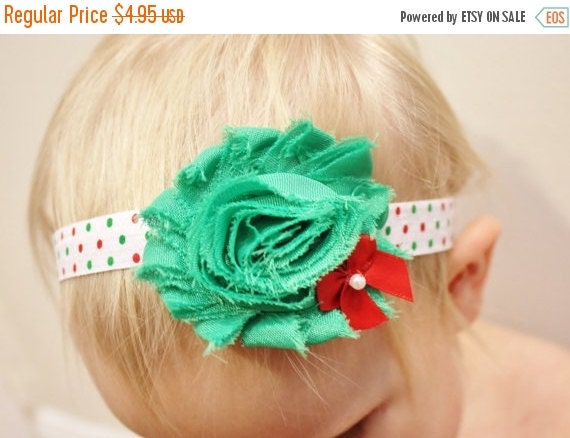 Christmas wreath headband, baby headband. Christmas headband. christmas photo prop Il_570xn