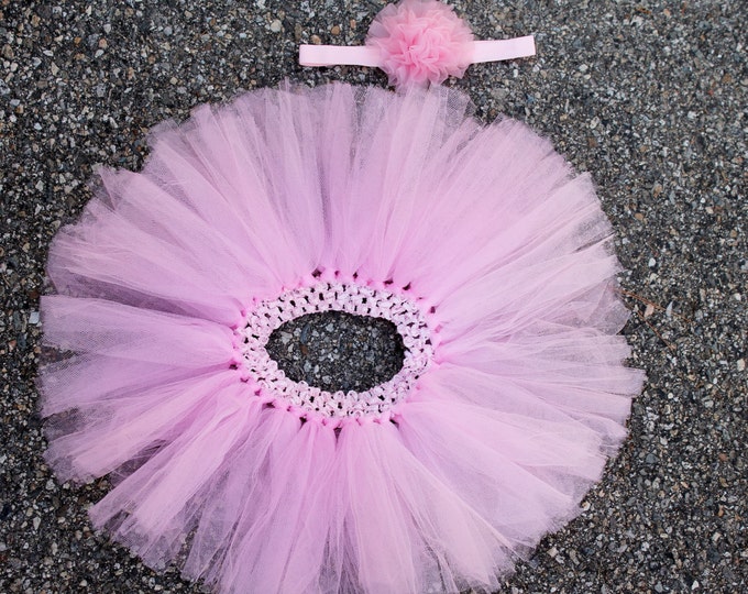 Pink Tutu and Headband Set Baby Tutu and Headband Toddler Etsy