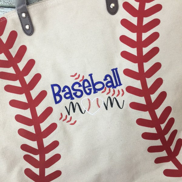Personalized Baseball Tote, Baseball Bag with Monogram, Baseball Number, Baseball Swag, Baseball Mom Bag, Monogrammed Bag, Sports Mom, Sport