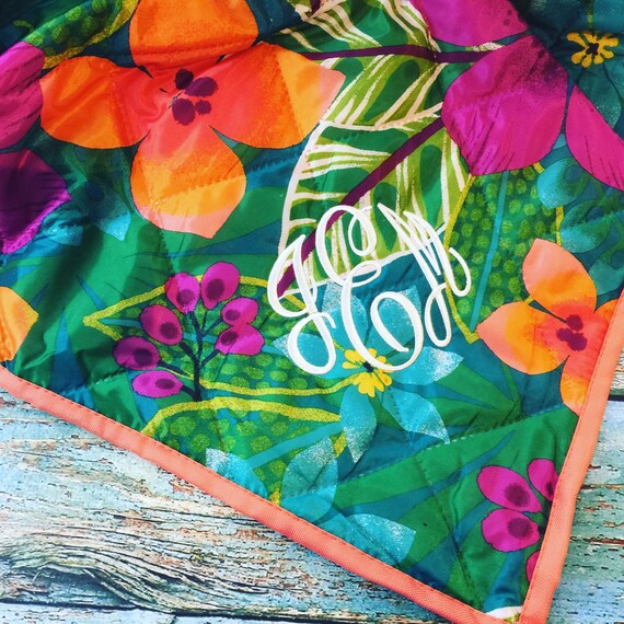 Items similar to Personalized Lawn Blanket, Embroidered Blanket