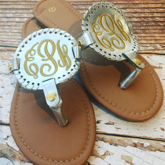 monogram sandals