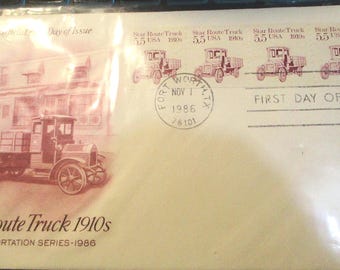 Star Route Truck 1910's  First Day Cover