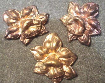 Large Dimensional Floral Stampings Lot of 4