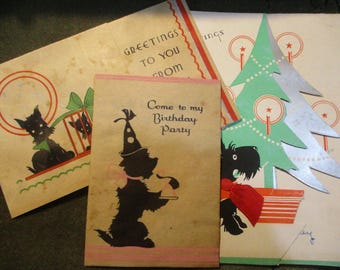 Scotty Dog Vintage Lot of 3 Cards