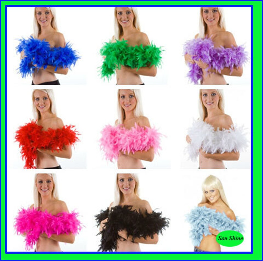 7 Pcs Feather Boa For Women Multicolor Feather Boas For Crafts Party  Supplies Girls Dress Up Costume (2m Per Color)