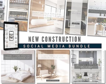 Publicaciones e historias sociales de agentes inmobiliarios de nueva construcción, plantillas sociales de bienes raíces, publicaciones de Instagram de agentes inmobiliarios de constructores, publicaciones de Facebook de agentes inmobiliarios