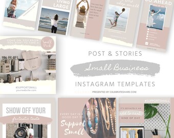 Canva templates for Small Business Engagement Social Media Templates for Instagram & Facebook Post and Stories DIY or Customized Options