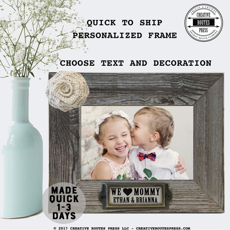 Mother Frame I Love Mommy Quick To Ship Mom Personalized With Names Mothers Day Gift From Baby Or Kids