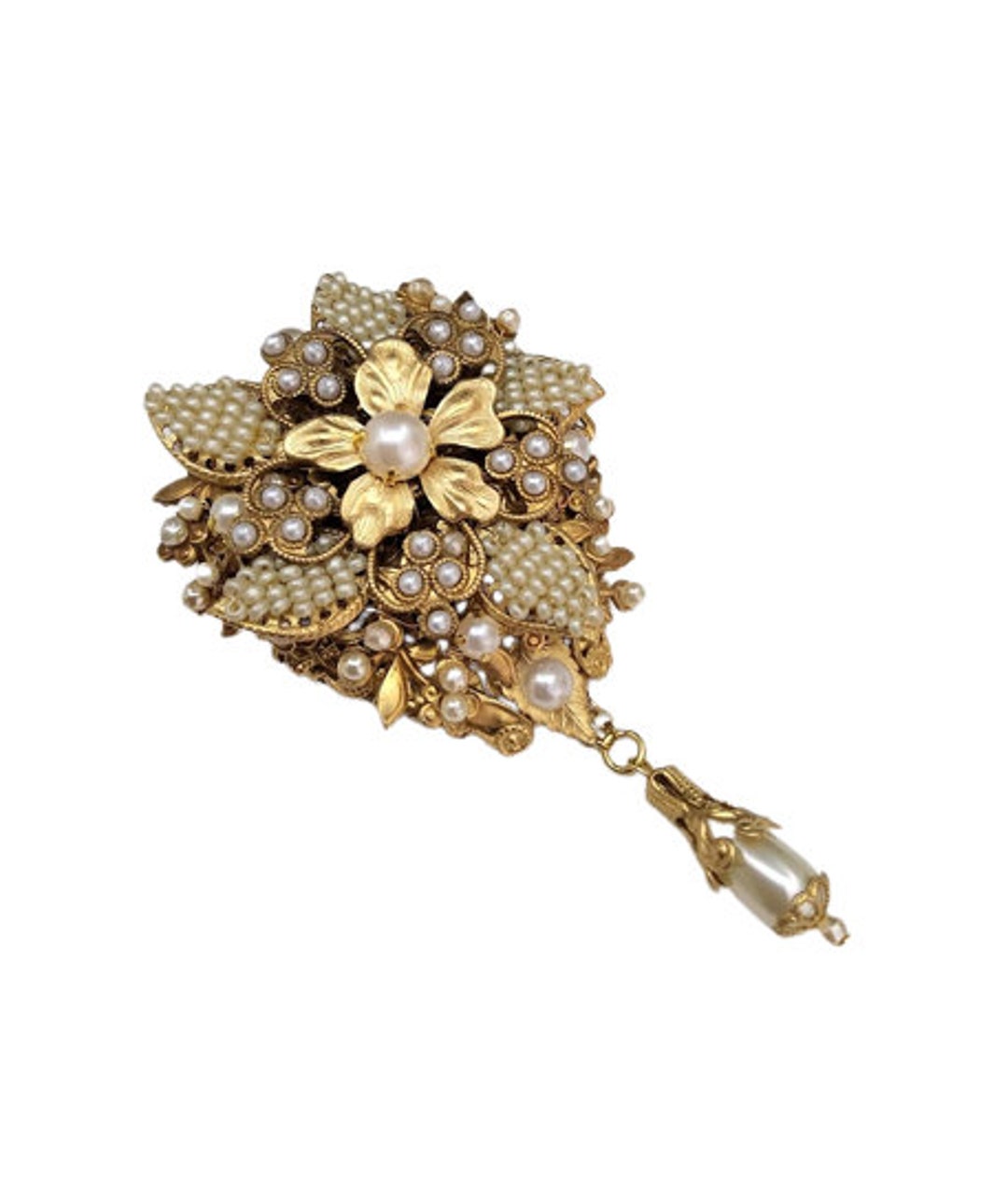 Brooch, Bridal Jewelry, Haskell Style, Hagler Style, Pearl Brooch