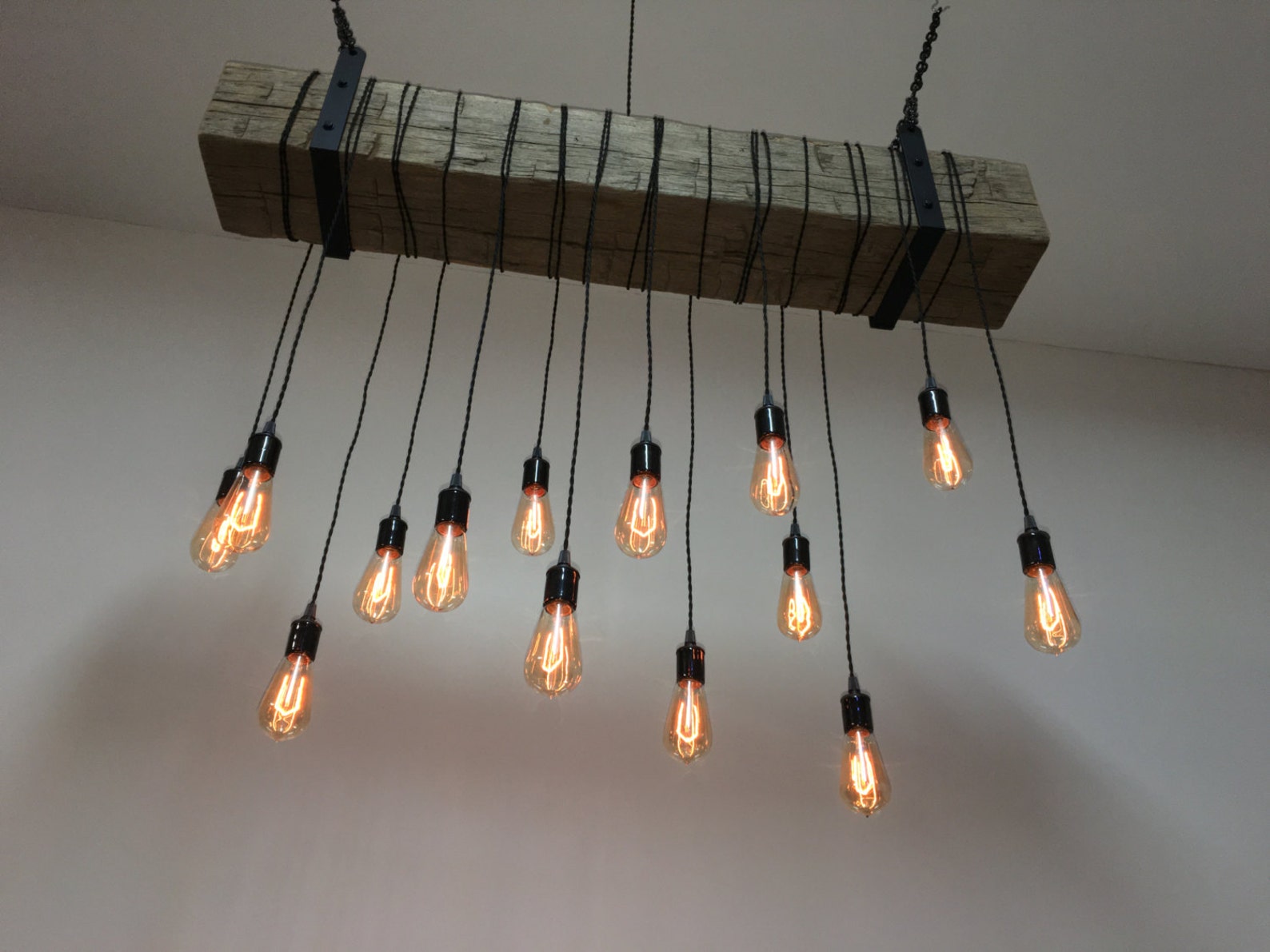Vintage Reclaimed Wood Lighting Reference: Rustic Reclaimed Wood Light Fixture W Edison Bulbs And