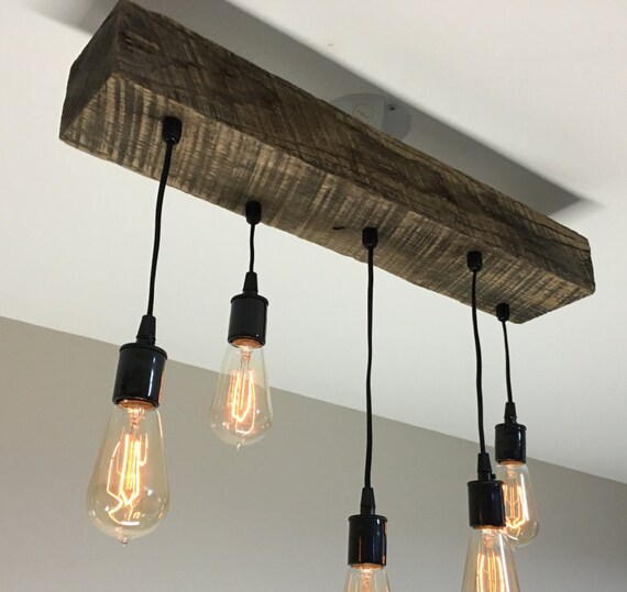 Choose Size Made To Order Reclaimed Barn Timber Beam Light Image 0