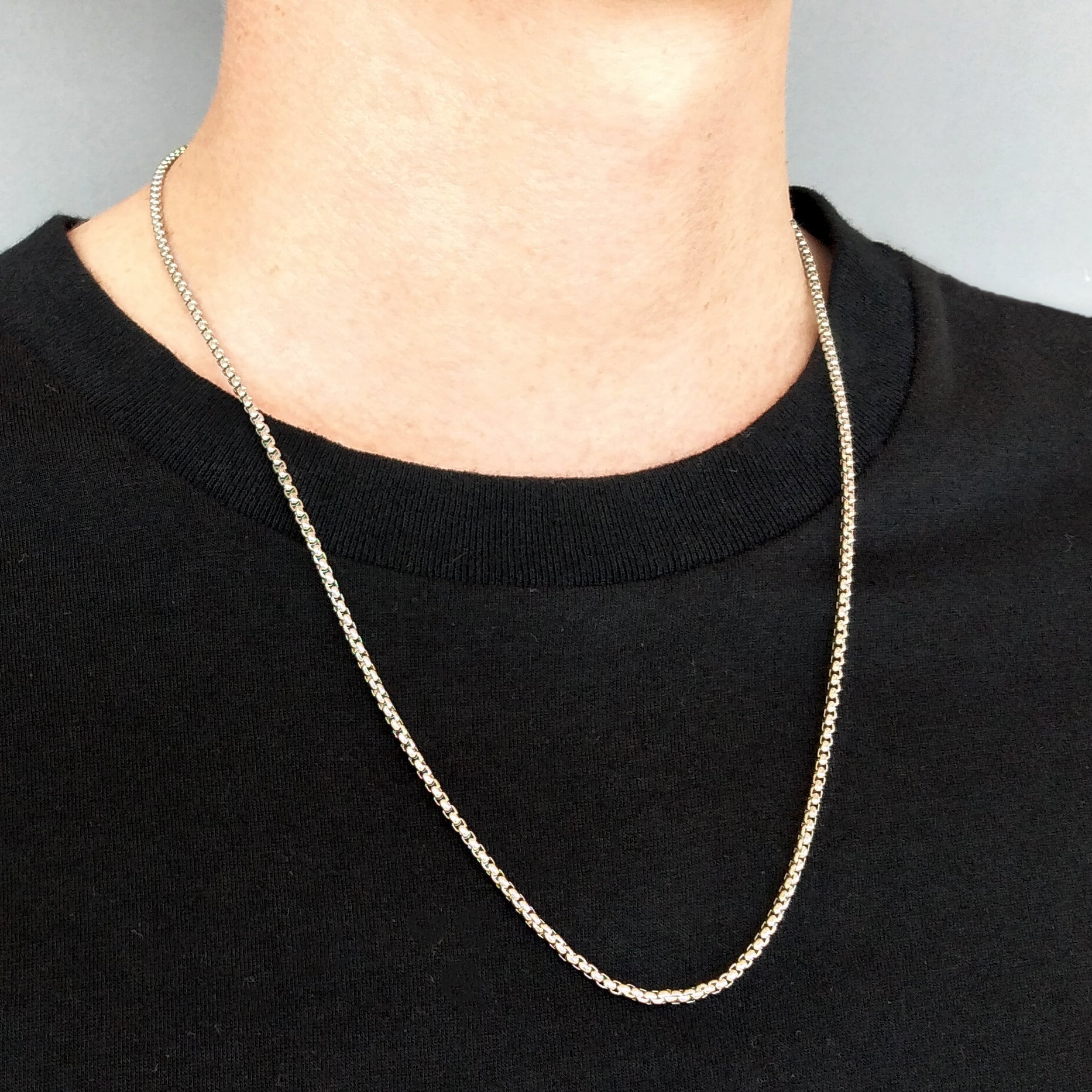 Silver box chain 20 inch deals