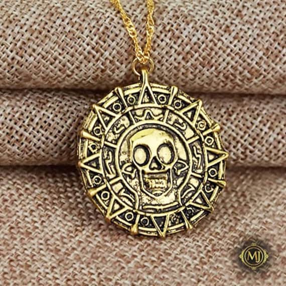 Pirate gold sale coin necklace