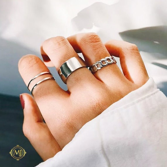Minimalist silver rings best sale