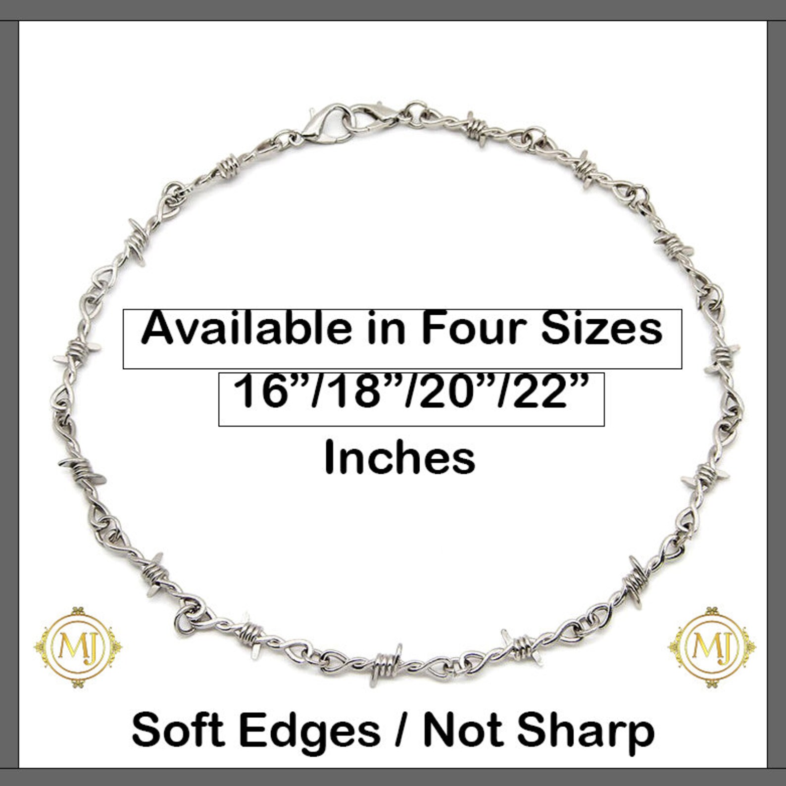 Barbed Wire Necklace Chain Silver Men's and Woman's Etsy Australia