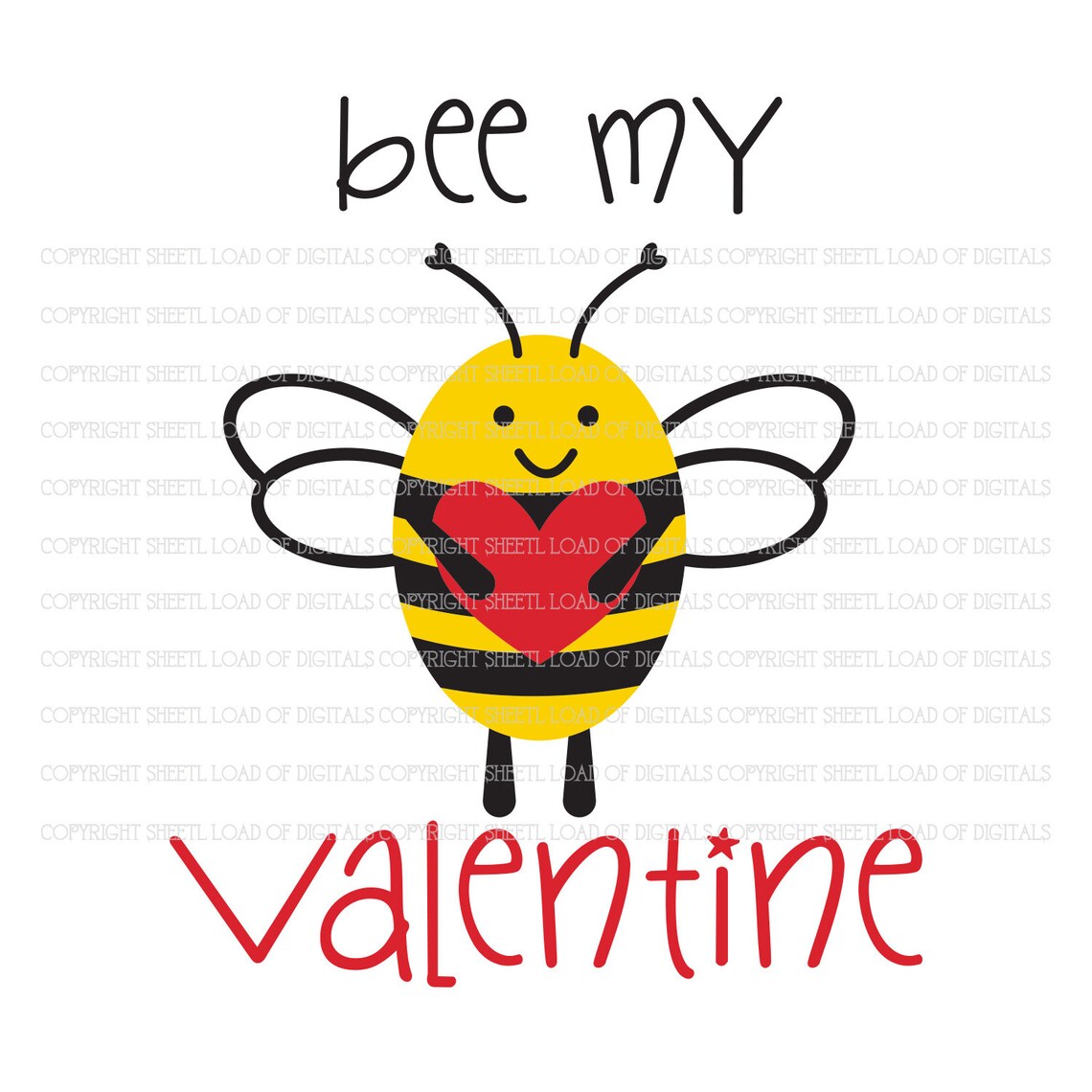 Bee My Valentine Cutting Files SVG DXF PNG and Jpg Files for - Etsy