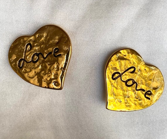 Rare YSL "LOVE" heart earrings - image 3