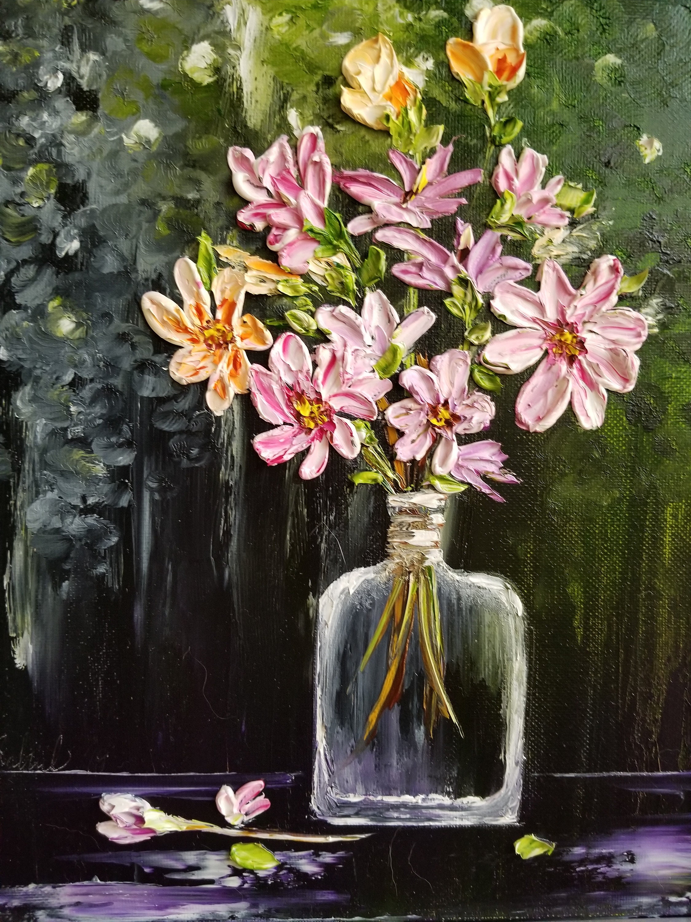 Glass vase painting deals