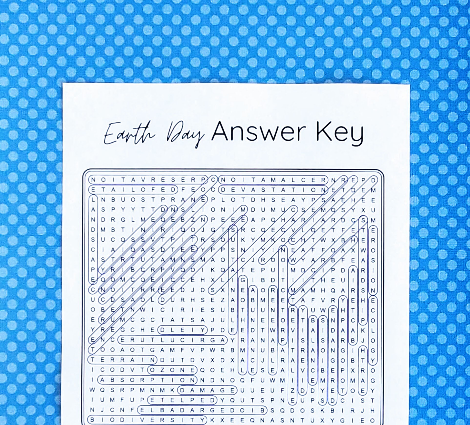 Earth Day Printable Word Search | Holiday Word Puzzle Party Favor ...