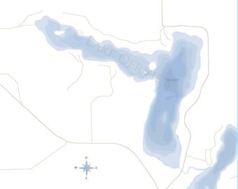 Island Lake Map,  Hubbard County MN