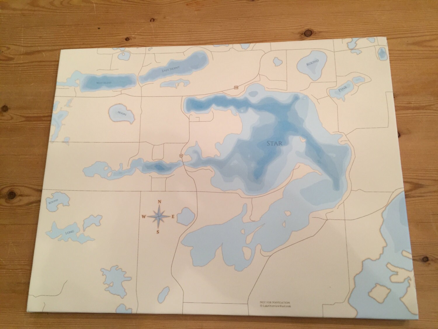 Star Lake Map Etsy