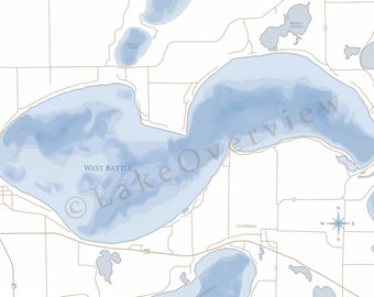 West Battle Lake Map