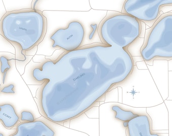 Lake Darling Canvas Map