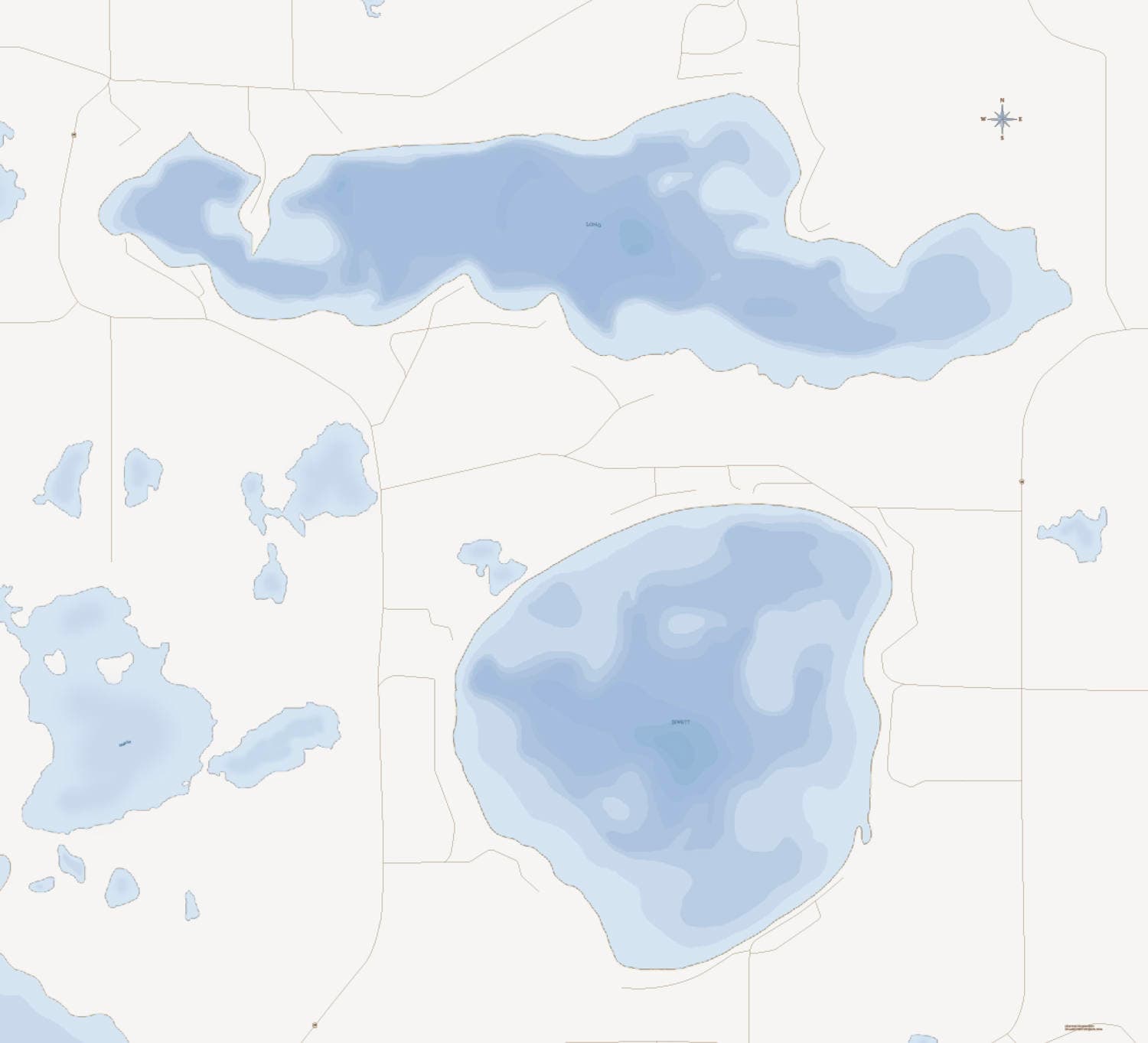 Jewett Lake Map MN Etsy