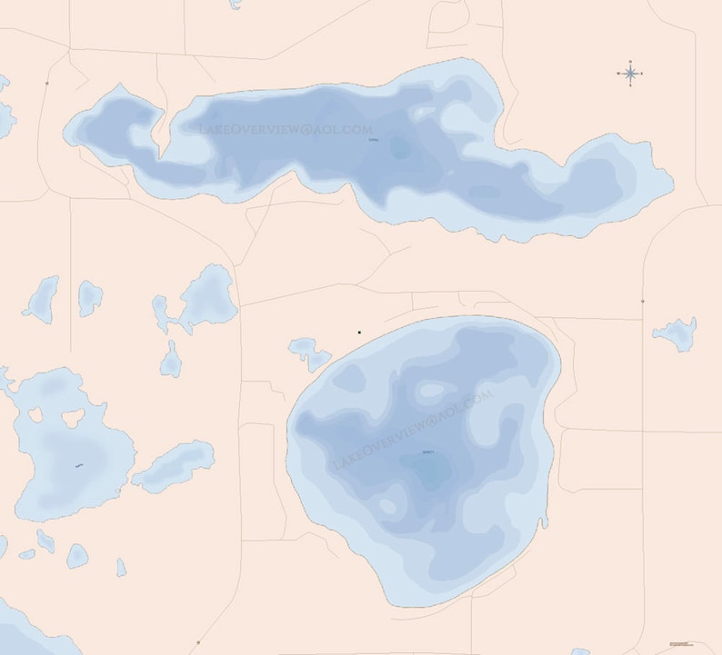 Jewett Lake Map MN Etsy