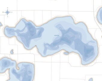 Lake Miltona Canvas Depth Map