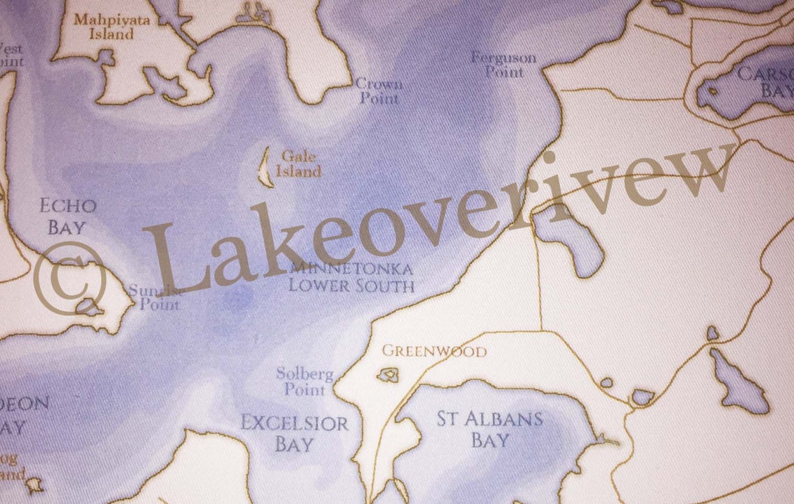 Lake Map Etsy