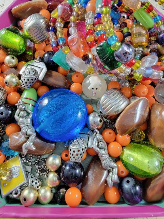 Multicolored Basketball Bead Soup DIY Jewelry Kit. K15