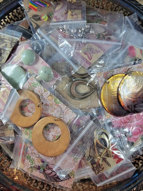 Earrings Galore Upcycle Jewelry Making Destash Box #77