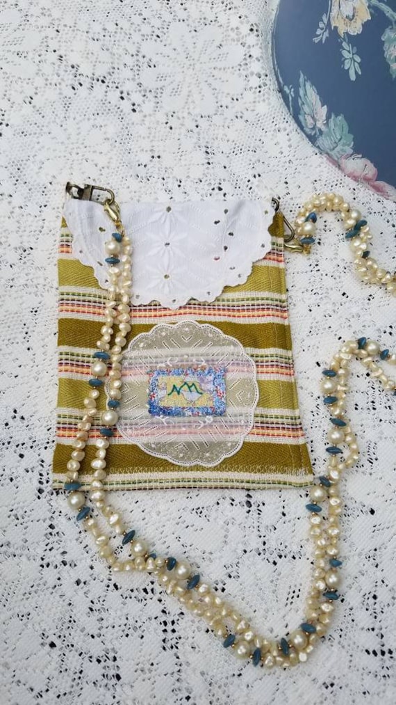 Shabby Chic Cross Body Cell Phone Handbag for Boho Gypsy Hippie Cowgirl