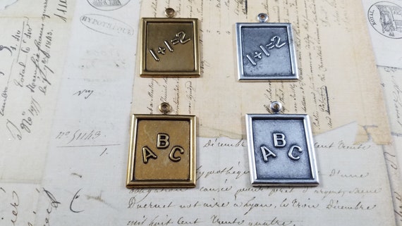 Elementary School Teacher Pendant or Charm pack of 2