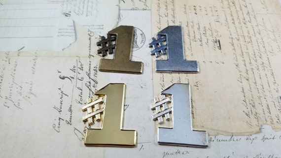 Number One Charm Pin Blank Stamping