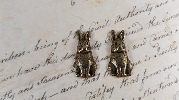 Bronze Bunny Rabbit Metal Stamping
