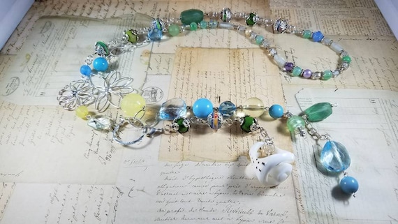 Down by the Sea Lariat Pendant Necklace