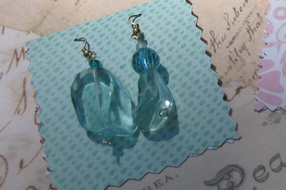 Melted Ice Glass Drop Earrings