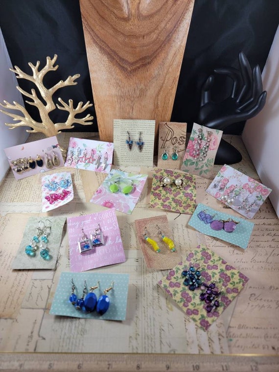 Vintage to Modern Boho Pierced Earrings 25 Pair to Wear or Upcycle #B24