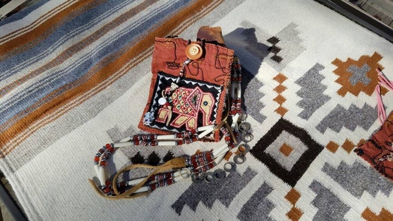 Tribal Embroidery Elephant Cell Phone Cross-body Handbag
