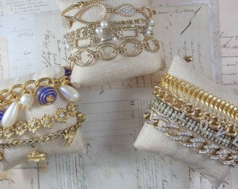 Costume Bracelet Sets BL1; Charm Bracelets; Wash DC Souvinier Charms; Brass CZ Tennis Bracelets; Goldtone Bracelet Lots; Vintage Bracelets