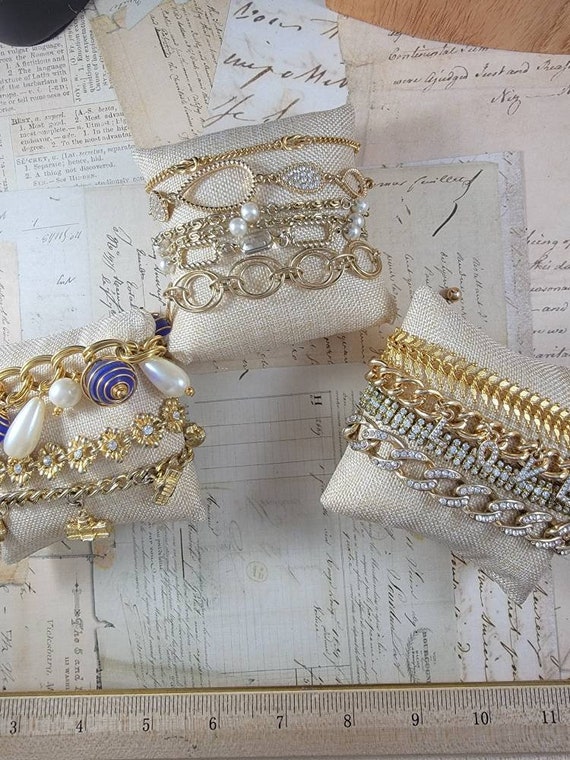 Costume Bracelet Sets BL1; Charm Bracelets; Wash DC Souvinier Charms; Brass CZ Tennis Bracelets; Goldtone Bracelet Lots; Vintage Bracelets